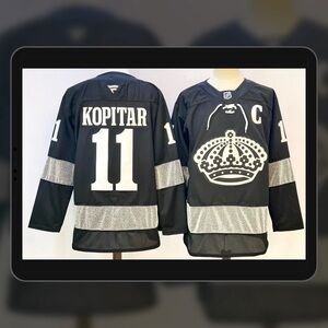 Men's NHL Los Angeles Kings #11 Anze Kopitar Black Alternate Breakaway Jersey